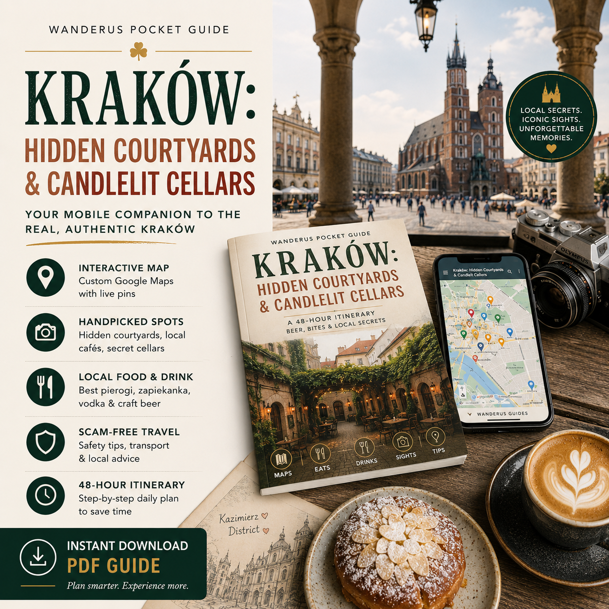 Kraków: Hidden Courtyards, Guide & Map