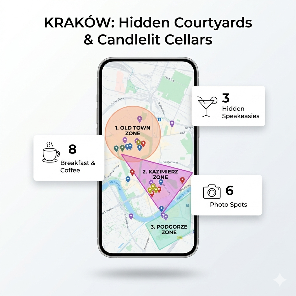 Kraków: Hidden Courtyards, Guide & Map