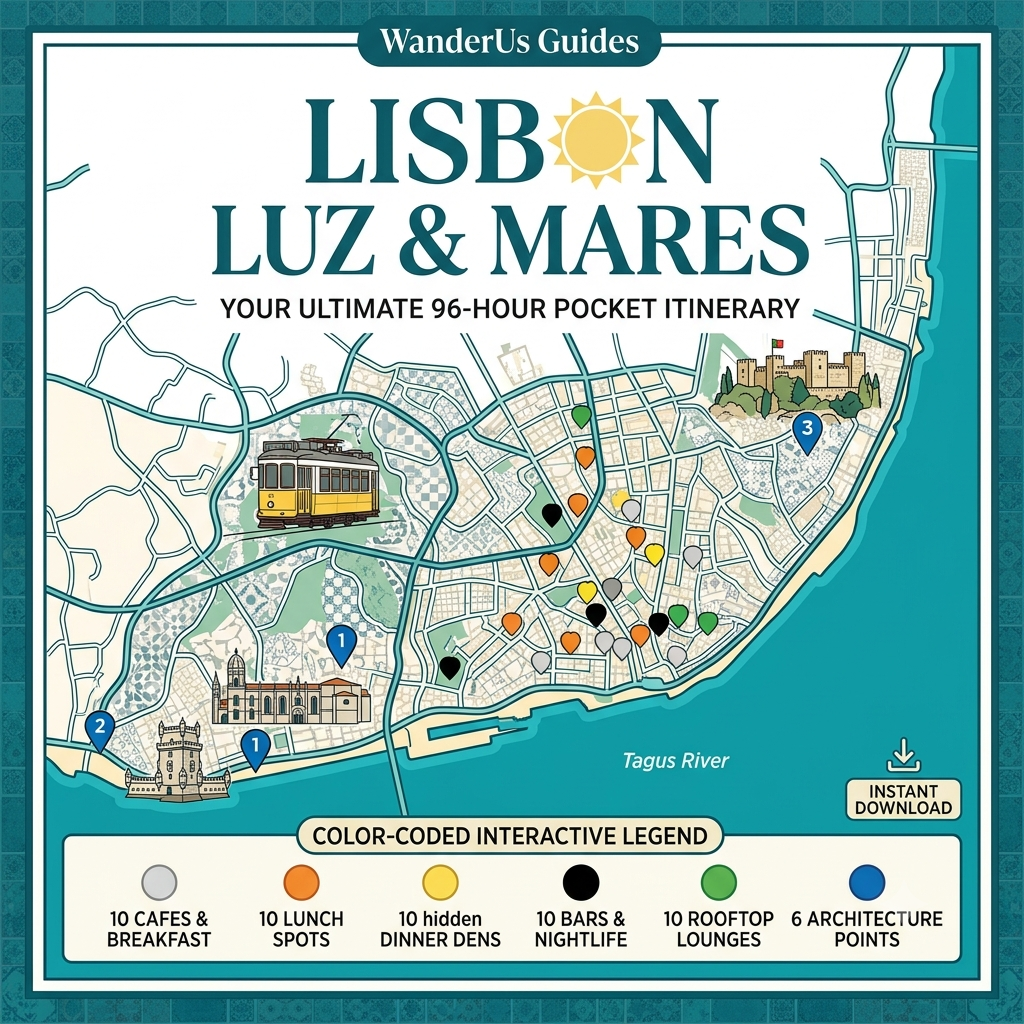 Lisbon Luz & Mares: Ultimate 96-Hour Interactive Map & PDF Itinerary