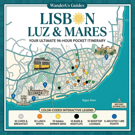 Lisbon Luz & Mares: Ultimate 96-Hour Interactive Map & PDF Itinerary