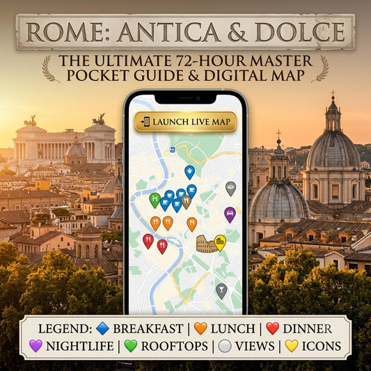 Rome: Antica & Dolce: The Ultimate 72-Hour Master Pocket Guide & Interactive Digital Map