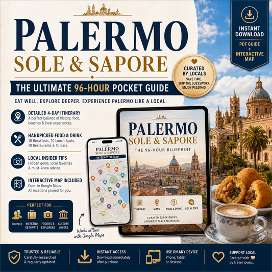 Palermo Sole & Sapore: The Ultimate 96-Hour Interactive Pocket Guide & Map Bundle