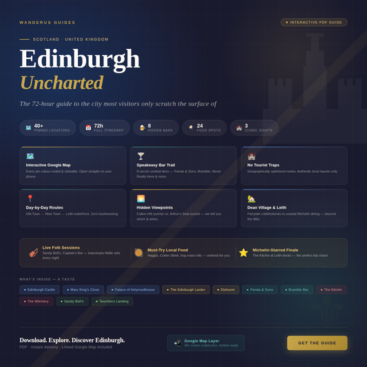 Edinburgh Uncharted: The Ultimate 72-Hour Master Pocket Guide